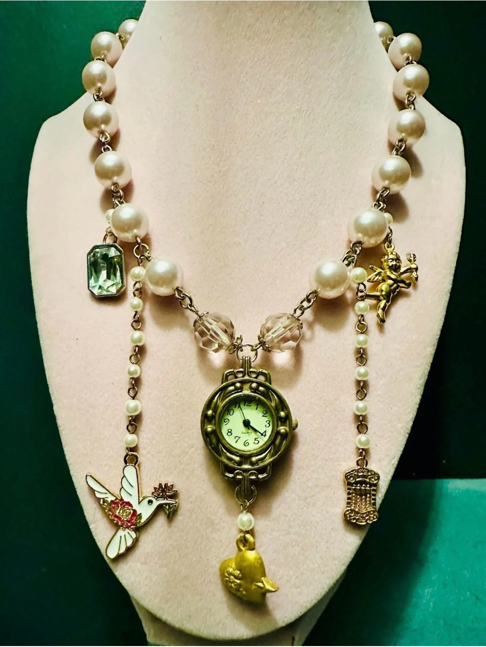 love story handmade charm necklace